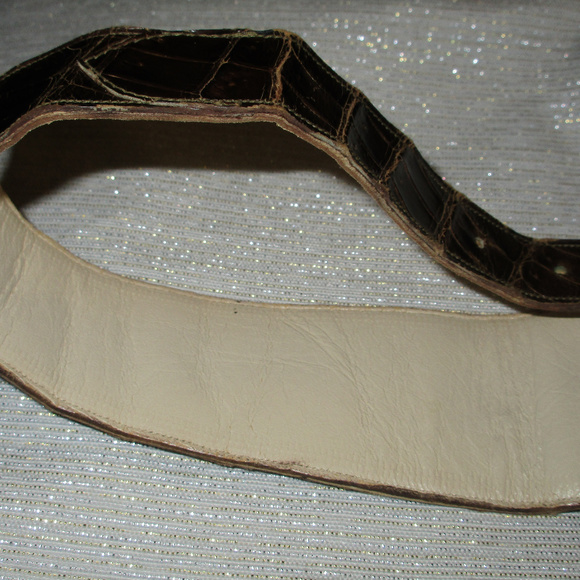 VTG 40\'S 100 % ALLIGATOR CORSET WIDE BELT MEXICO main image 2